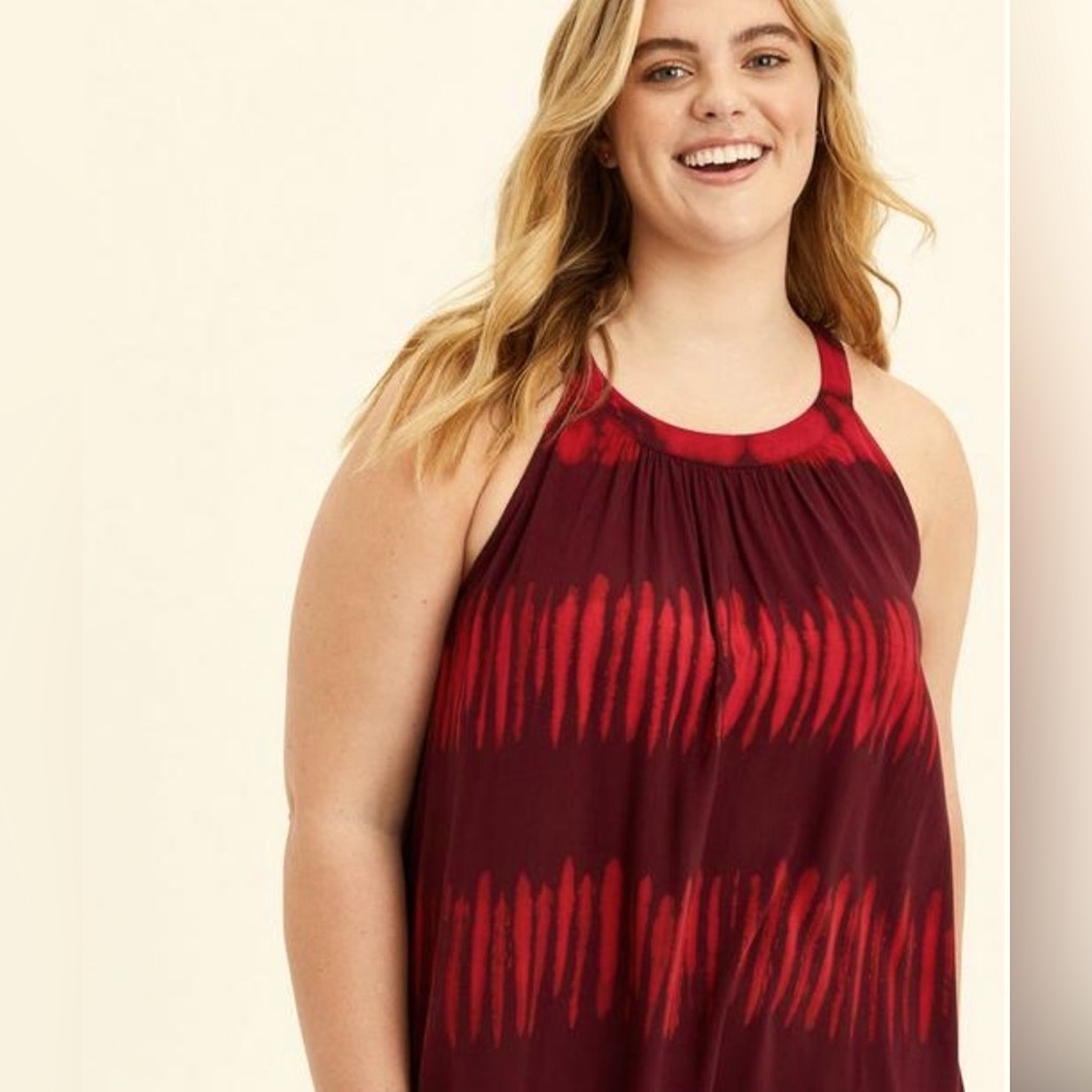 NWT Torrid's tank GODDESS TANK - TEXTURED STRETCH RAYON TIE DYE MAGENTA